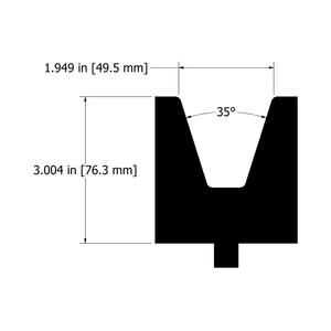 Titan - Acute 2 Inch 35° Die, 1 Inch