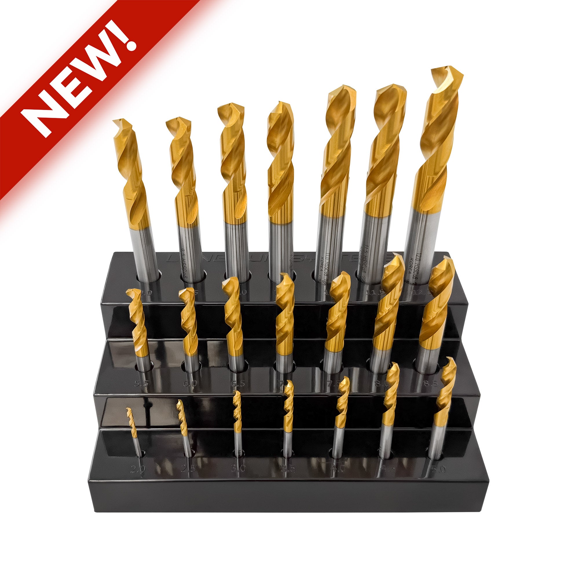 YG-1 Metric Stub Length Drill Index – 21 Piece, 2mm to 12mm