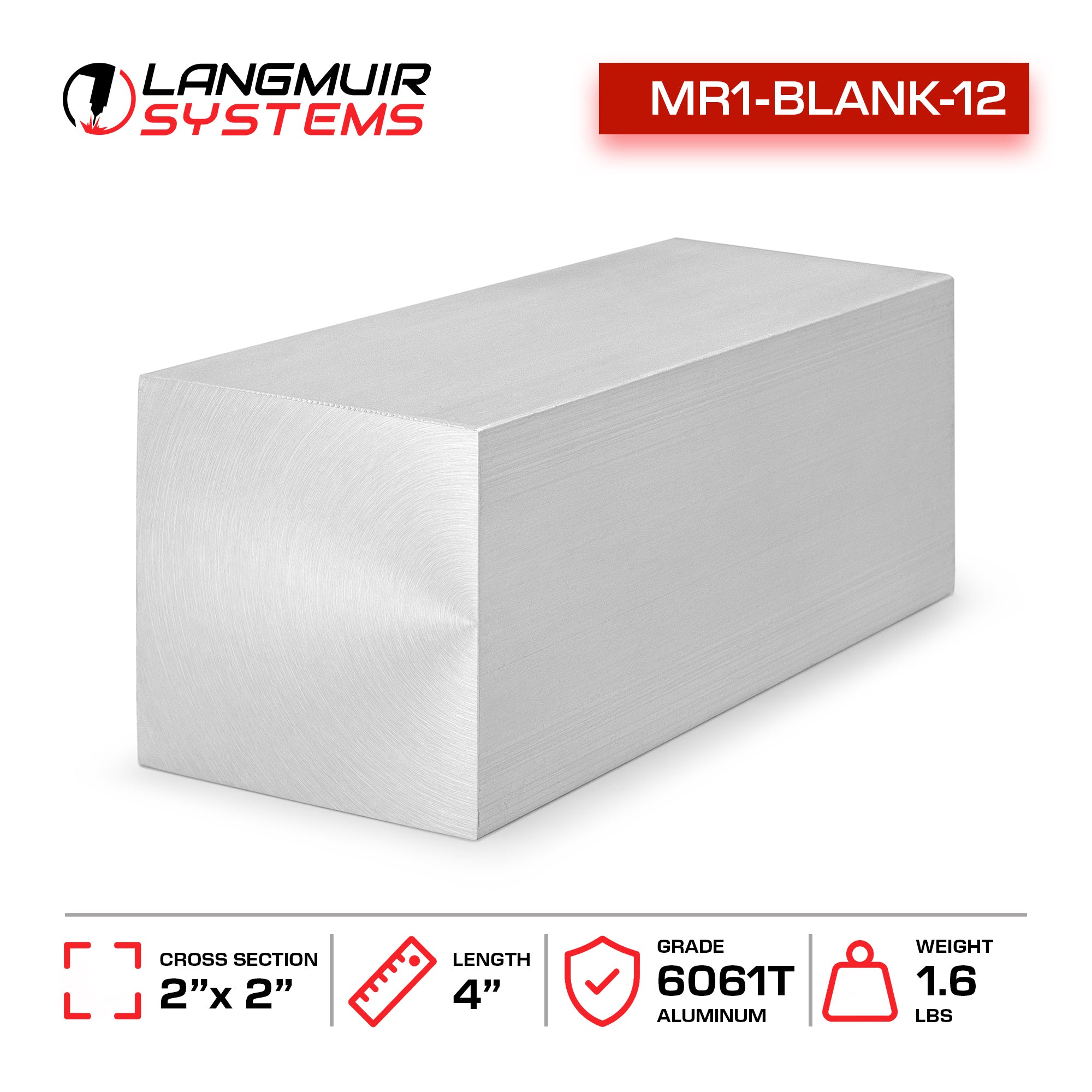 4"x2"x2" 6061-T6 Aluminum Billet
